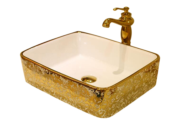 Milan Recngular Bathroom Sink Set with Faucet